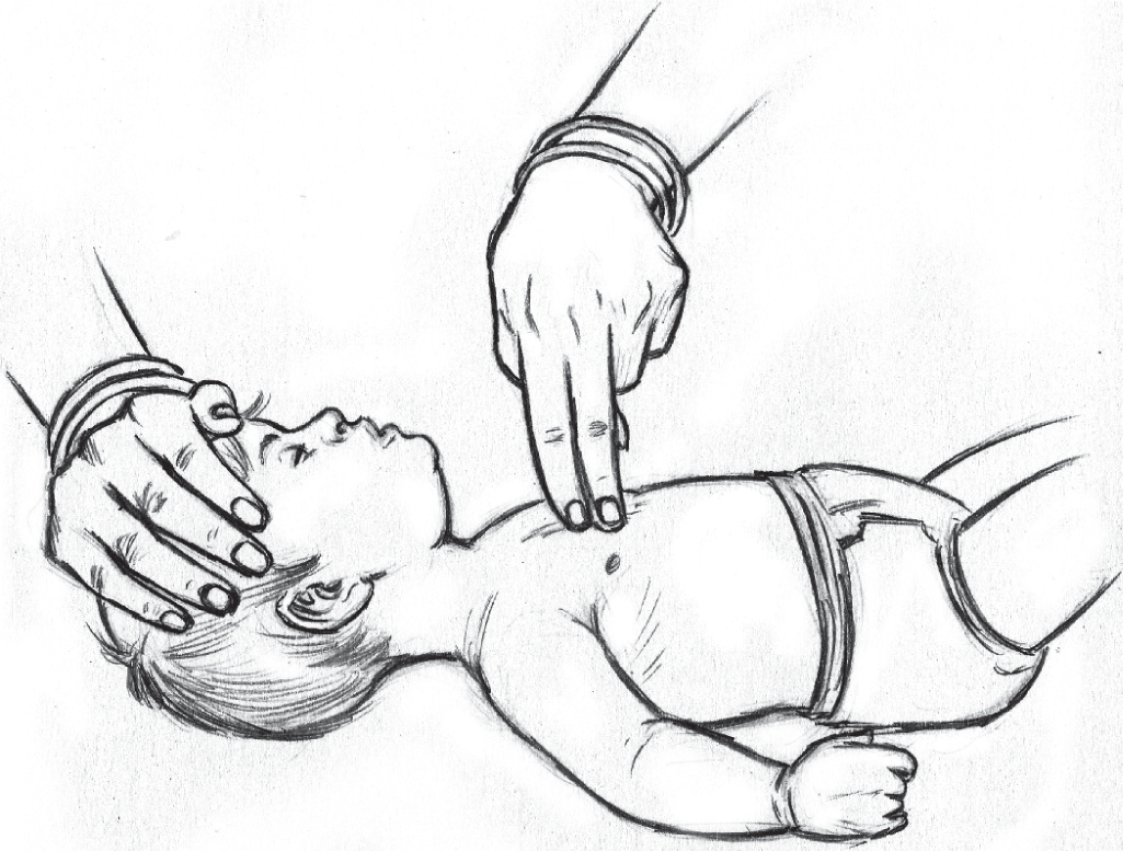Two-finger chest compression technique for children less than 1 year